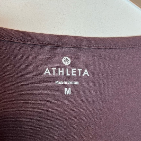 Athleta Ella dress color block purple gray. Size Medium - Picture 3 of 6